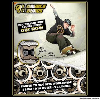 OJ WHEELS DOUBLE DURO DRESSEN KOI GOLD 101A / 95A 58mm x 21m