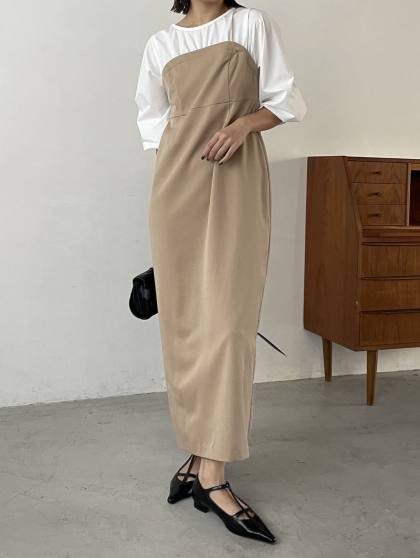 アウトレット限定価格】CAPRICIEUX LE'MAGE レイヤードベアワンピース