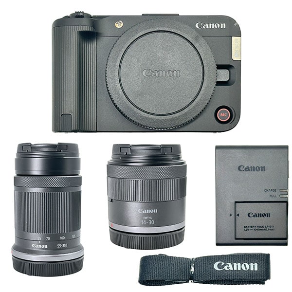 キヤノン ミラーレス一眼カメラ EOS KISS M2 ブラック ダブルズーム