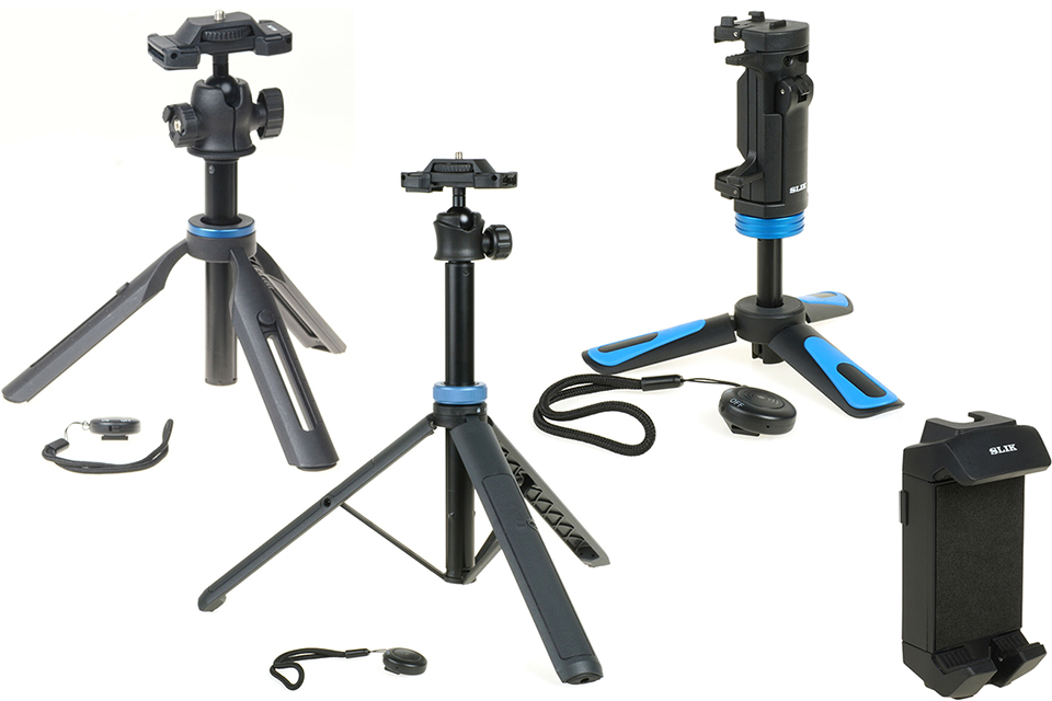 携帯に便利なスマホ＆小型カメラ向けのミニ三脚「SLIK モバイルリンク