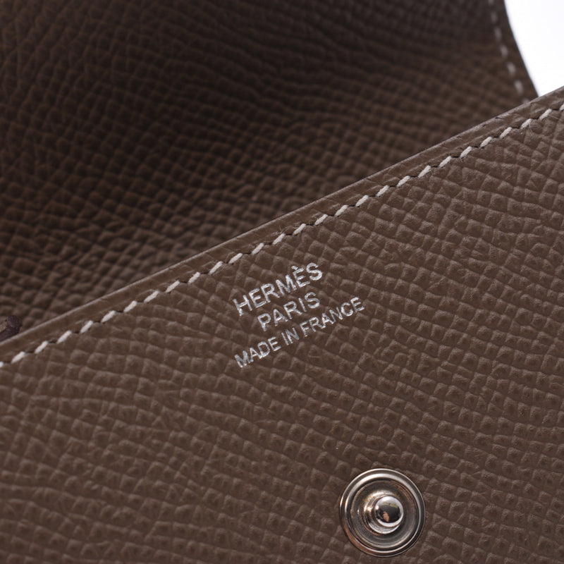 エルメスルヴァンキャトル 小銭入れ エトゥープ SV金具 A刻印(2017年頃