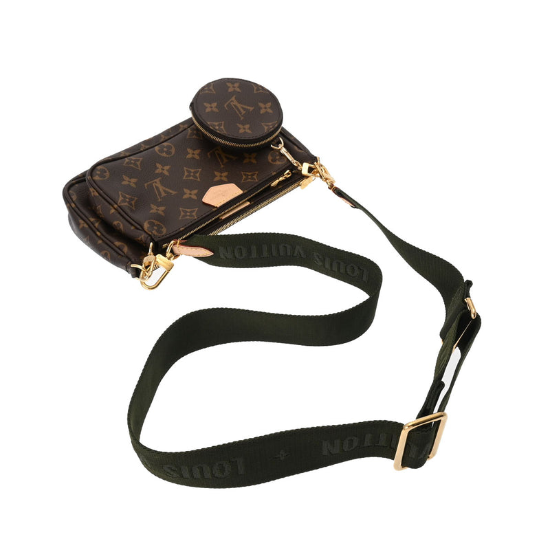 ルイヴィトンミュルティ ポシェット アクセソワール 14145 カーキ