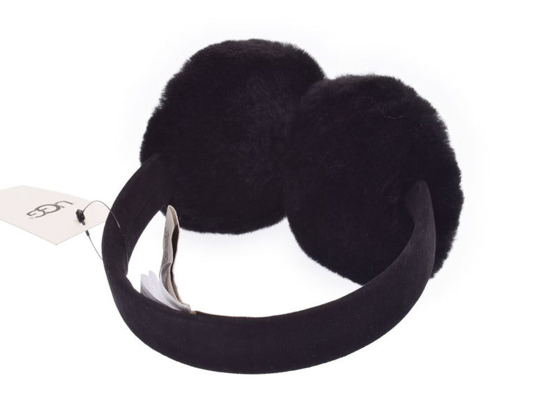 アグ Wクラシック イヤーマフ 黒 レディース シープスキン 耳あて