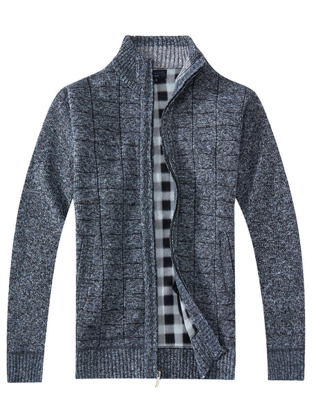 Gioberti Men's Knitted Full Zip Cardigan Sweater with Soft Brushed