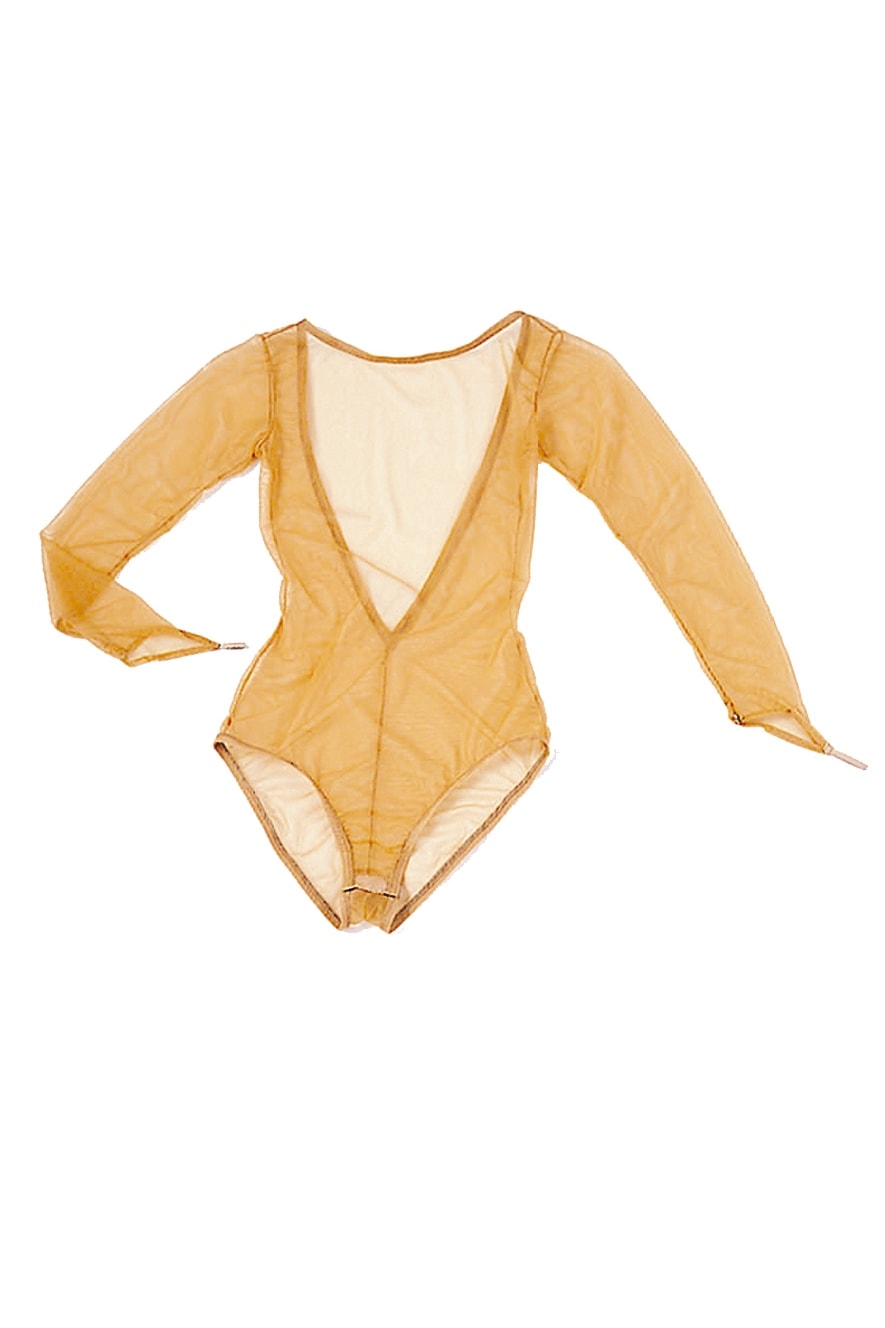 IL4S ｜タカダンス インナーレオタード ネット 後開き 長袖 ファスナー