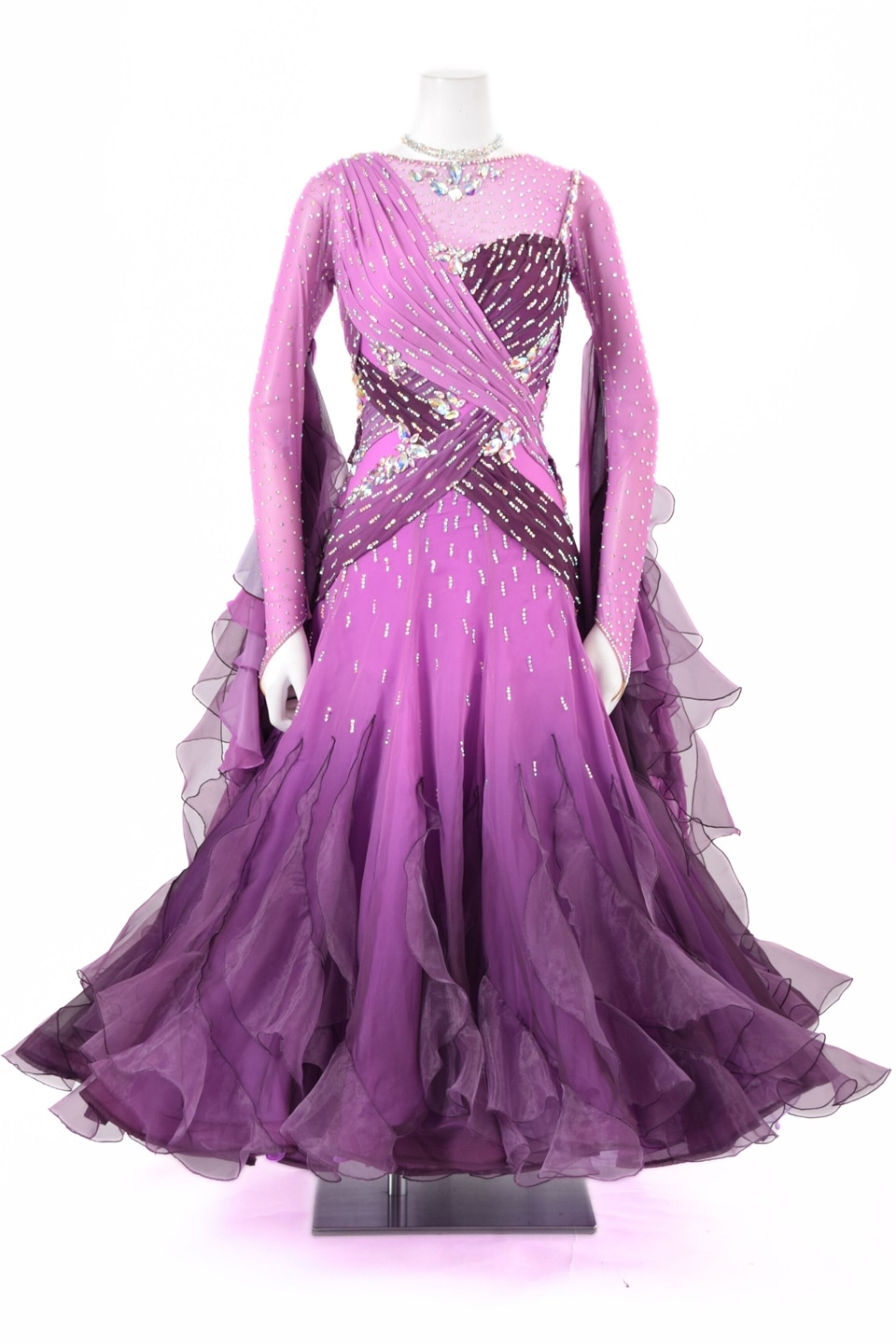 スタンダードドレス WS0741D オーキッド/プラム S 社交ダンス モダン