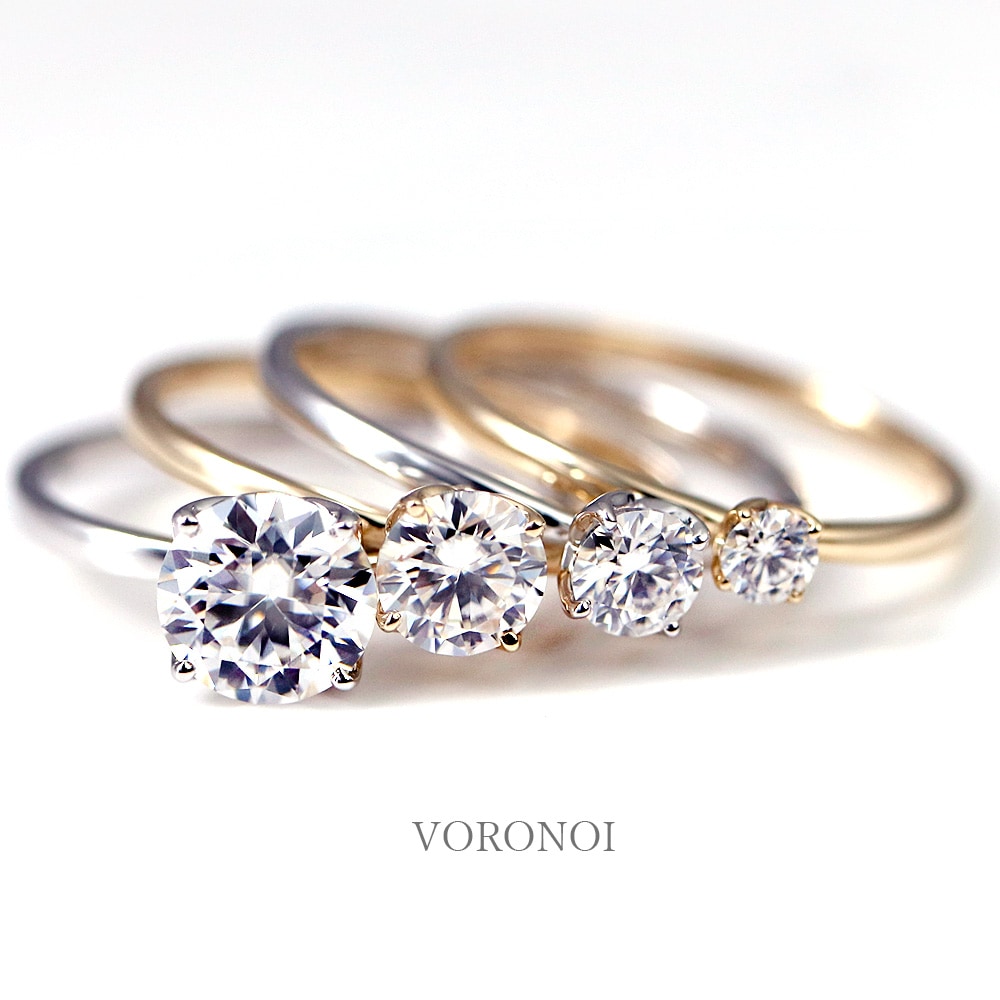 VORONOI ボロノイ 婚約指輪 ラボグロウン ダイヤ リング 0.5ct K10/K18