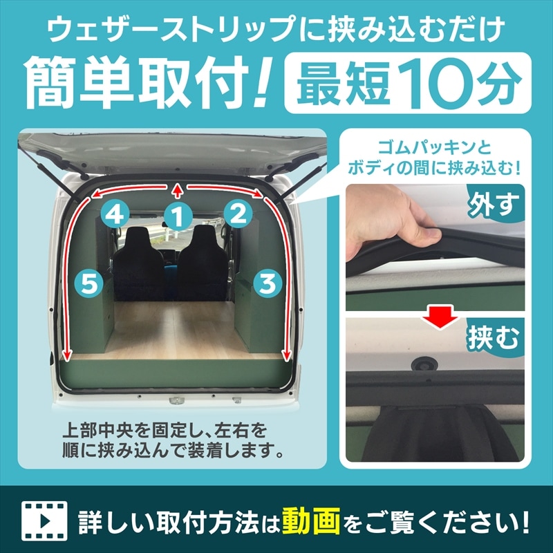 リアゲート用防虫ネット ハイゼットカーゴ S300系 S700系 リアハッチ