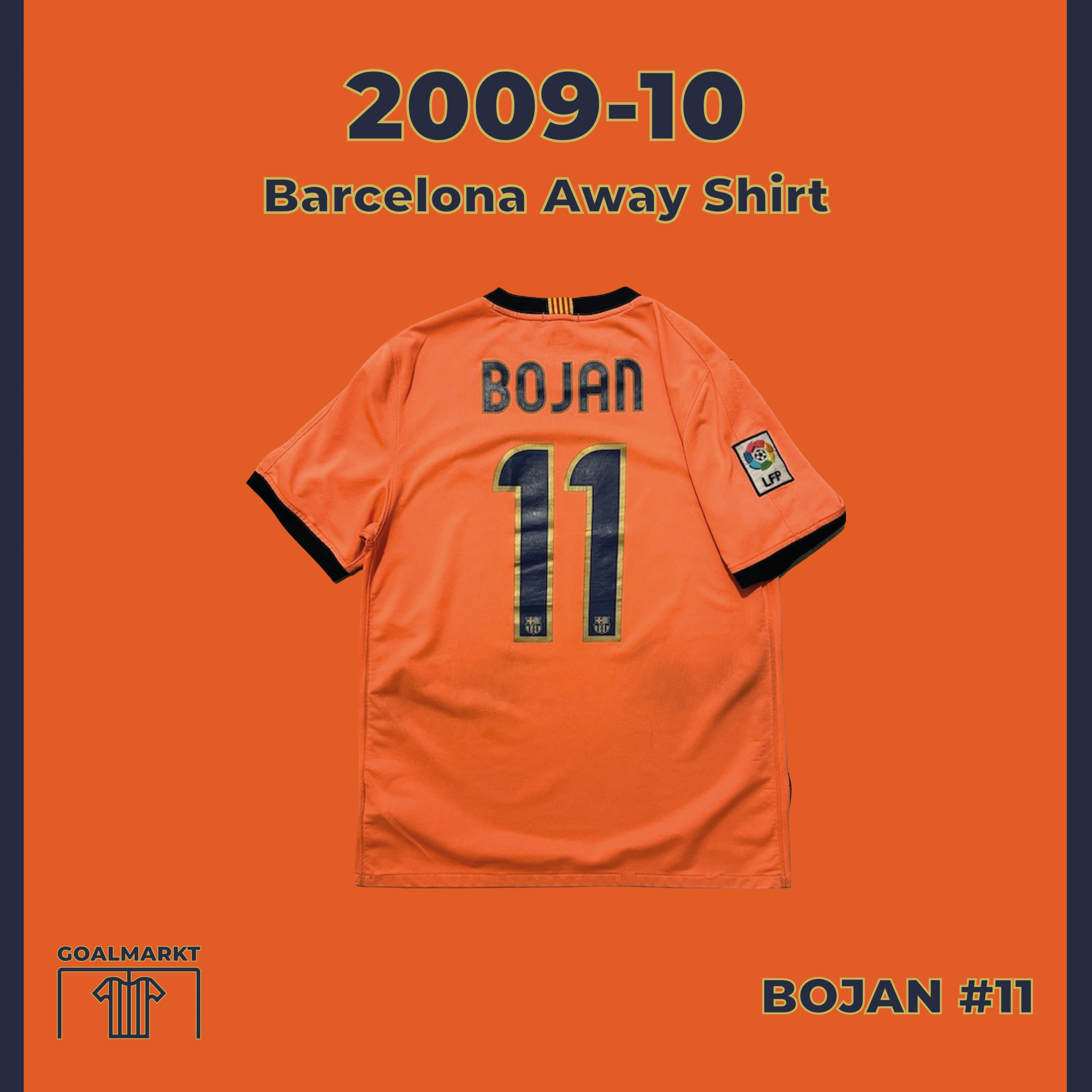 2009-10 Barcelona Away Shirt Bojan #11 M - The Goalmarkt