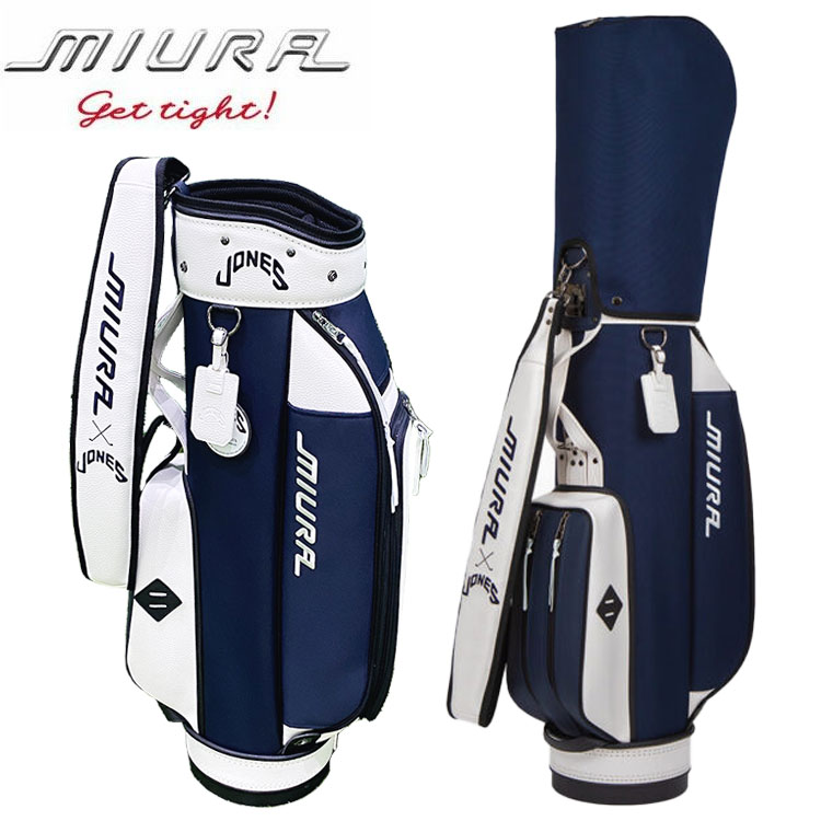 三浦技研 スタンドキャディバッグ ホワイト/ネイビー 新品 三浦技研