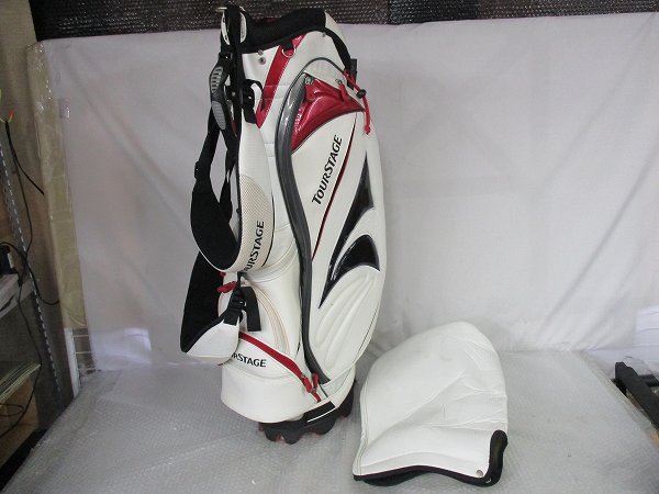 ブリジストン TOURSTAGE キャディバッグ 白/赤 | ゴルフ 買取 トイズキング