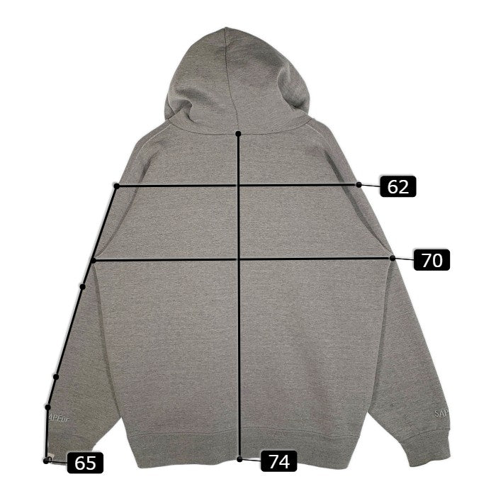 SAPEur サプール ボックスロゴ プルオーバー スウェットパーカー
