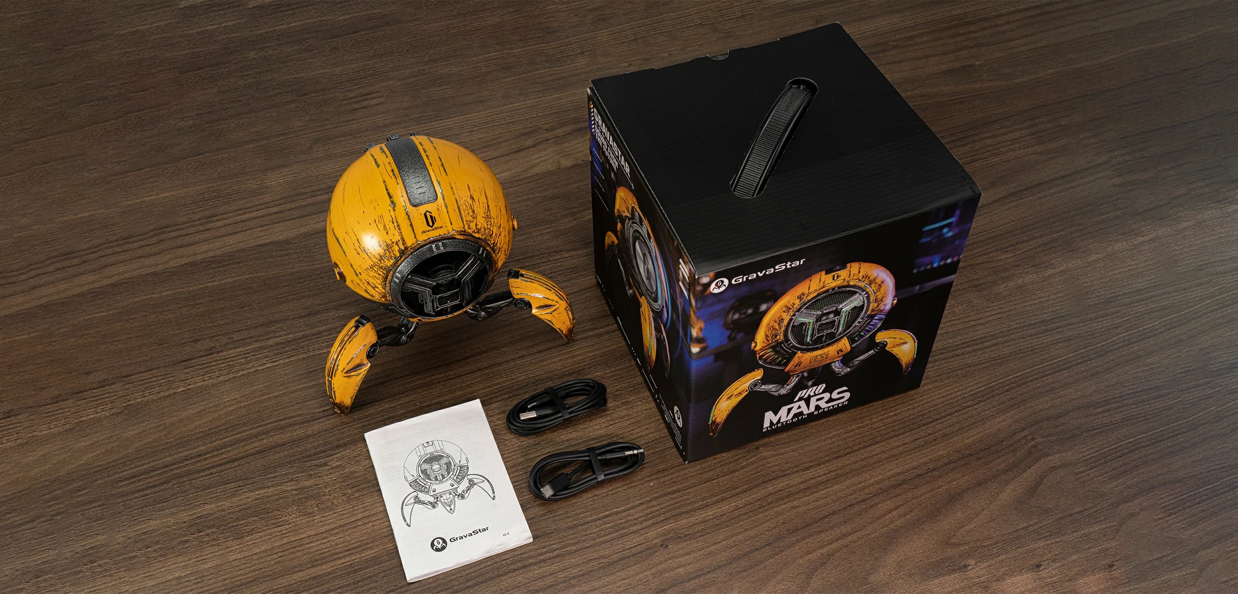 Mars Pro ウォーダメージ イエロー Bluetoothスピーカー | デュアル