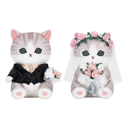 にゃんこのウエディングペアぬいぐるみ – グレイ・パーカー・サービス