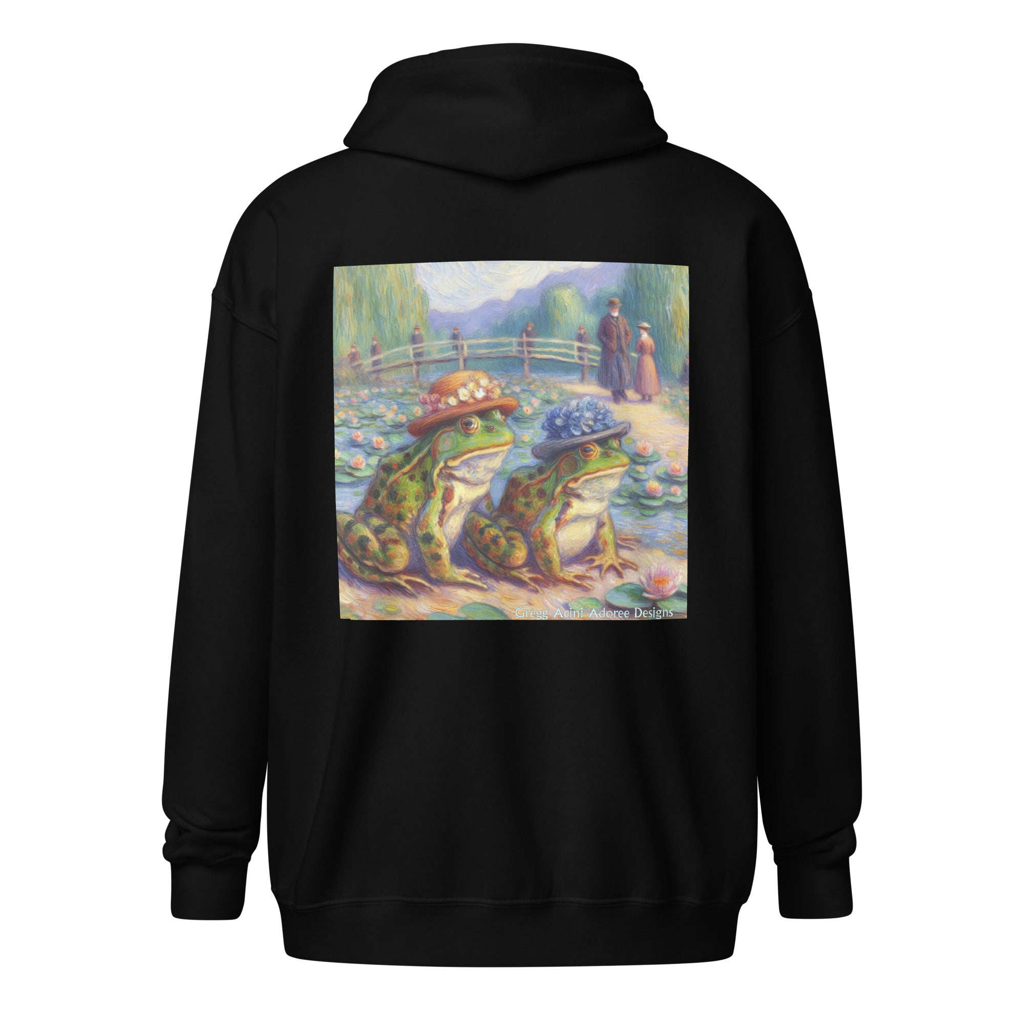 2 Lady Frogs Unisex heavy blend zip hoodie - Gregg Acini Adoree