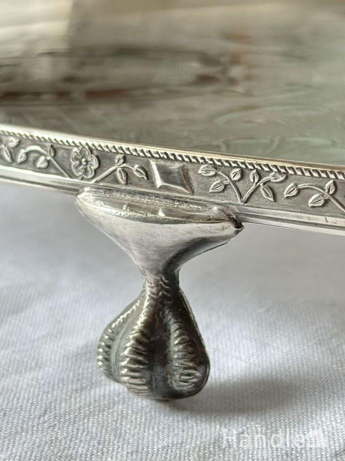 VINERSの美しいシルバープレートのギャラリートレイ、最高級