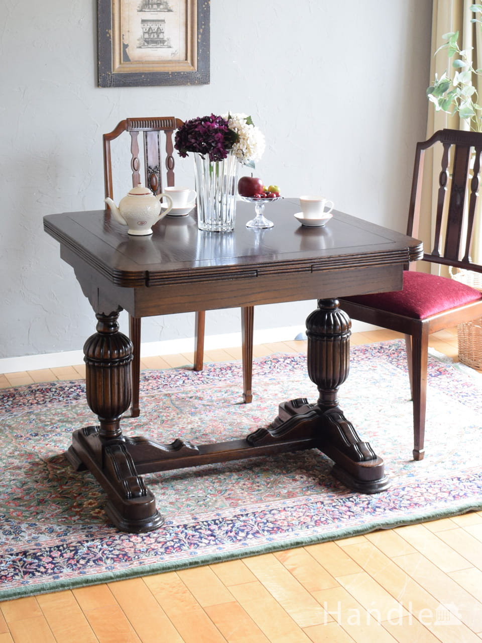 アーコール（ERCOL社）の伸長式テーブル、ヴィンテージ家具の