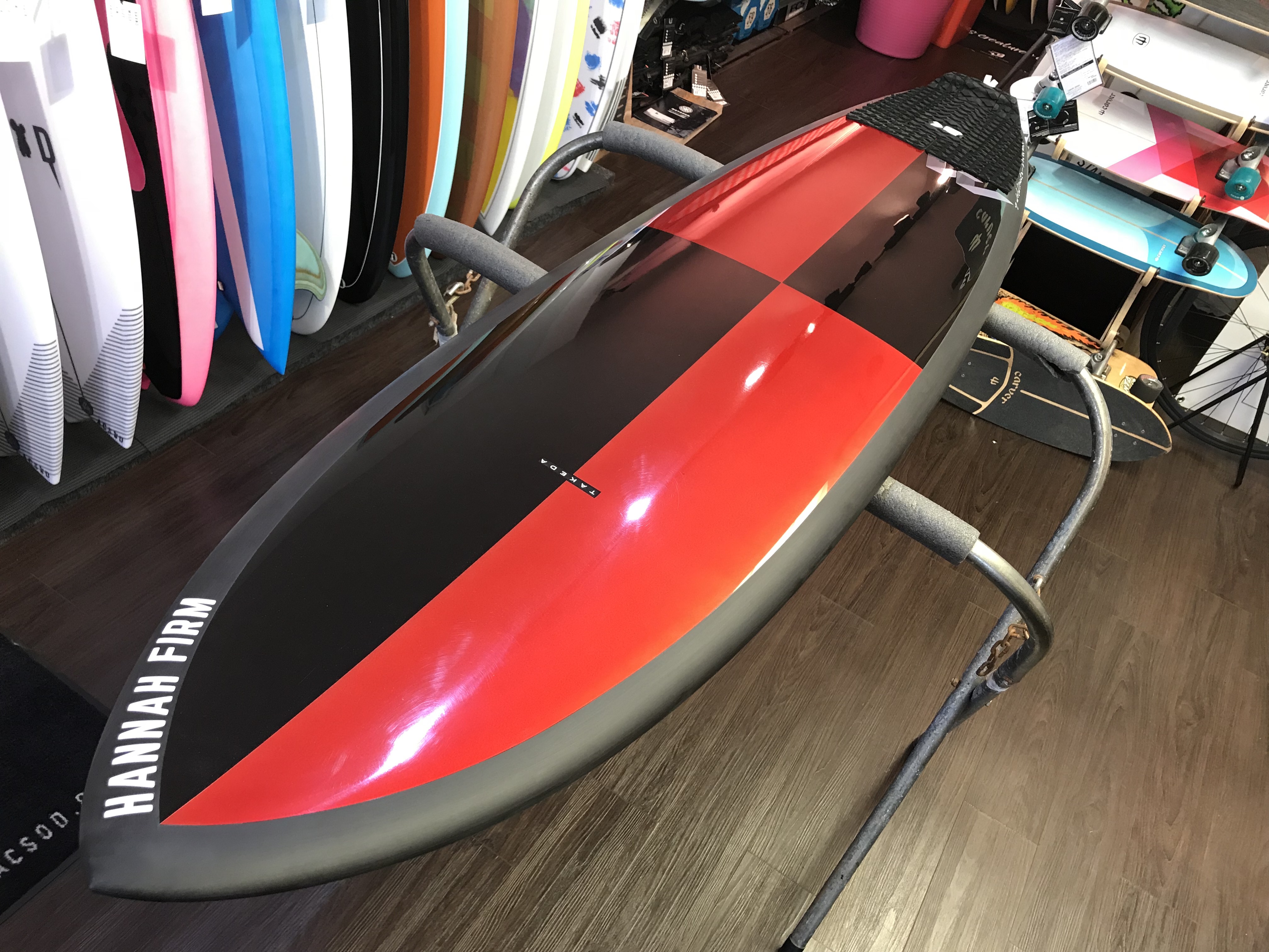 TLC サーフボードフィン 3枚セット ブラック/レッド TLC サーフボード