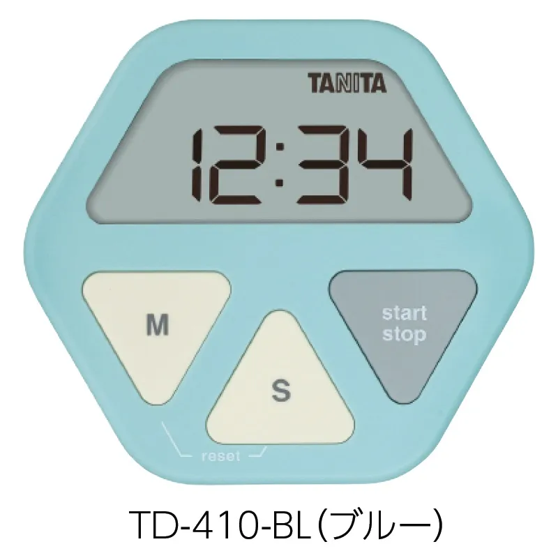 ㈱タニタ TD-410-BL(ブルー)：ガラスに貼り付くタイマー
