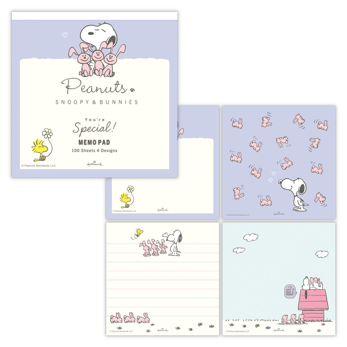 スヌーピー パープル スヌーピー×うさぎ【メモパッド／You're Special