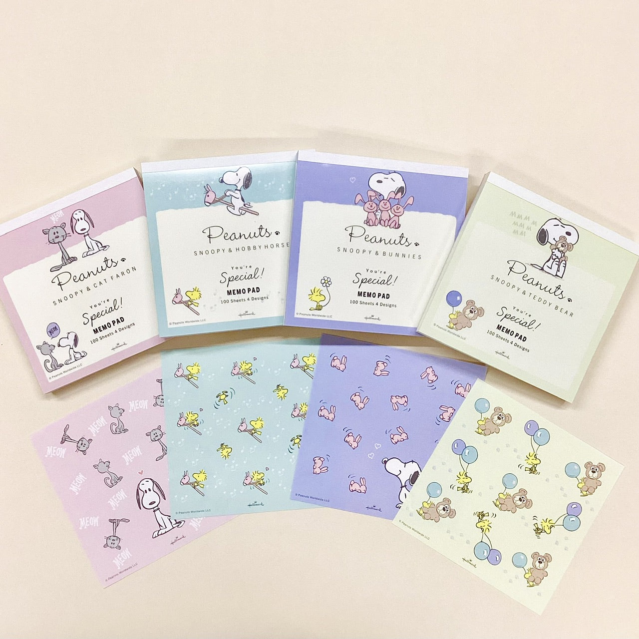 スヌーピー パープル スヌーピー×うさぎ【メモパッド／You're Special