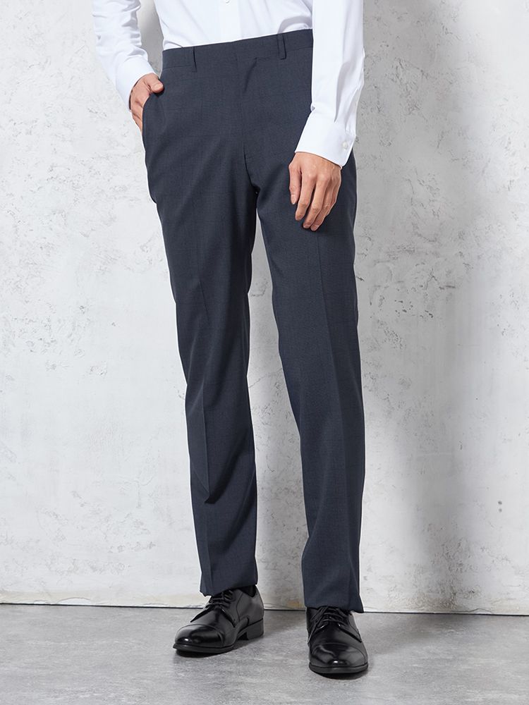 ネイビー 【4wayストレッチ】パンツ ノータック ドライパンツ 膝あて