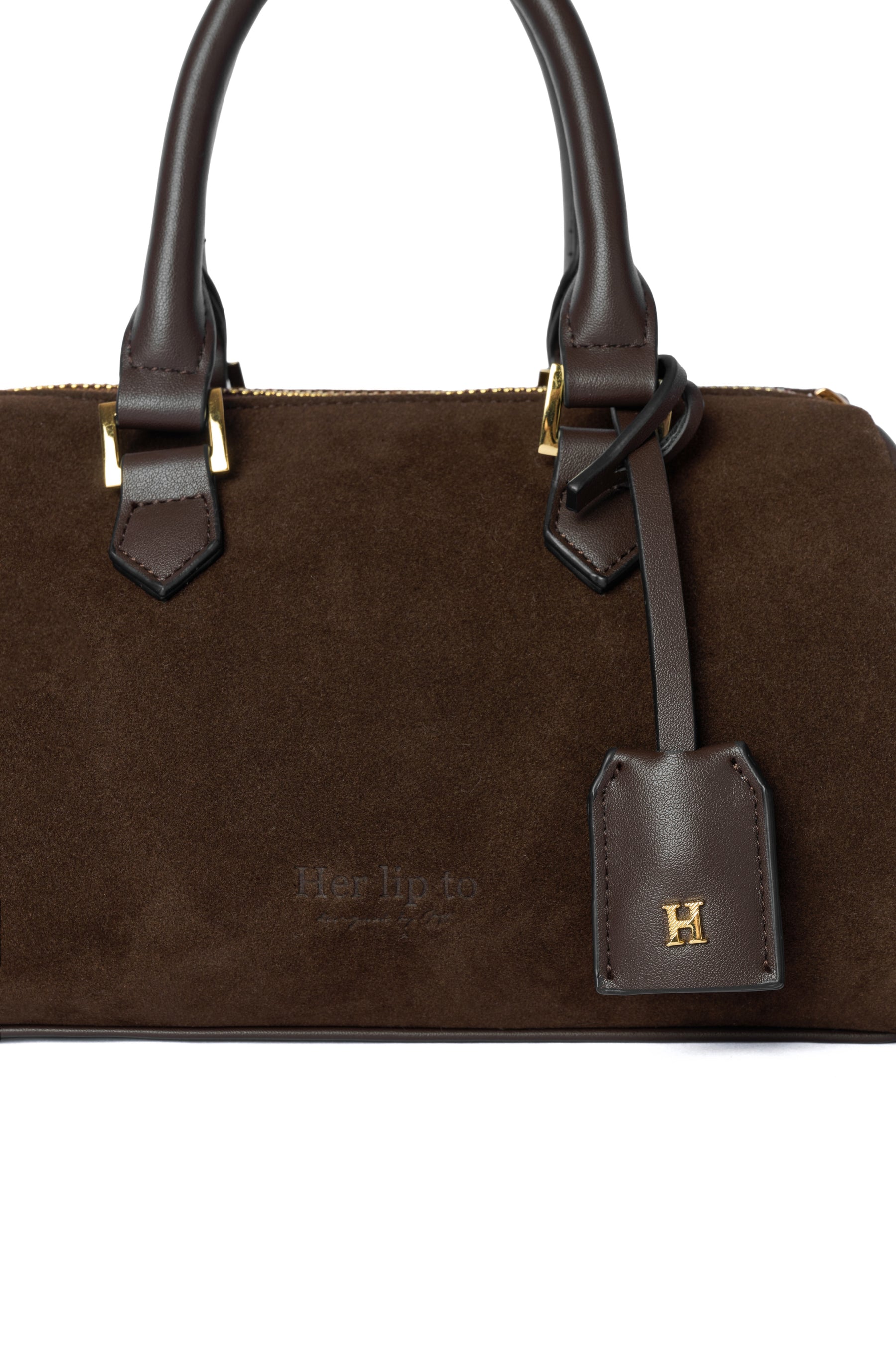 Suede Mini Boston Bag