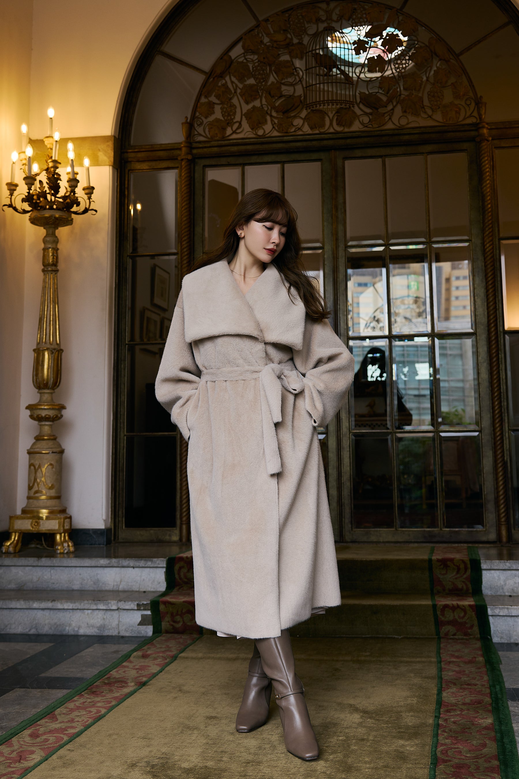 beige / latte】Grace Wrap Coat
