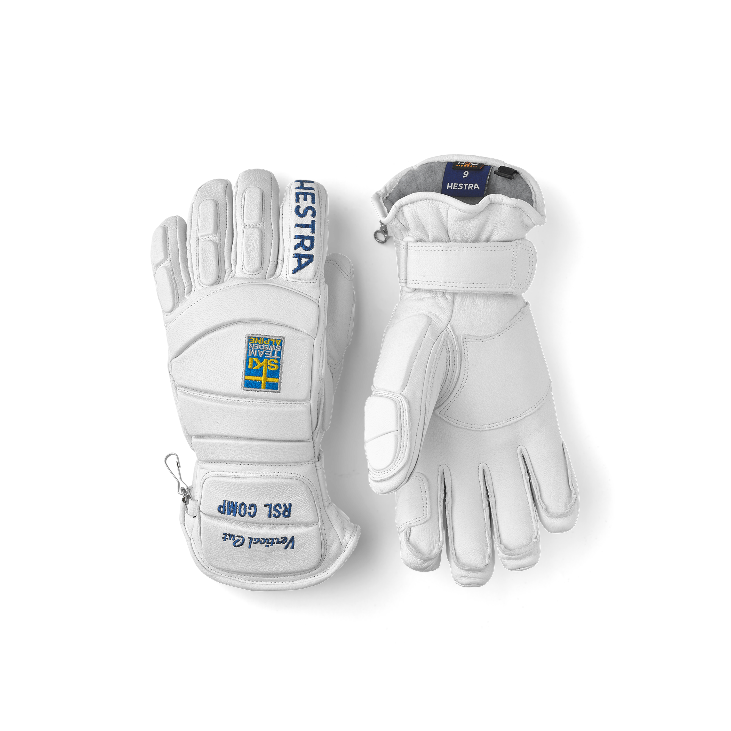 RSL Comp Vertical Cut d3O Impact 5-finger - Yellow | Hestra Gloves