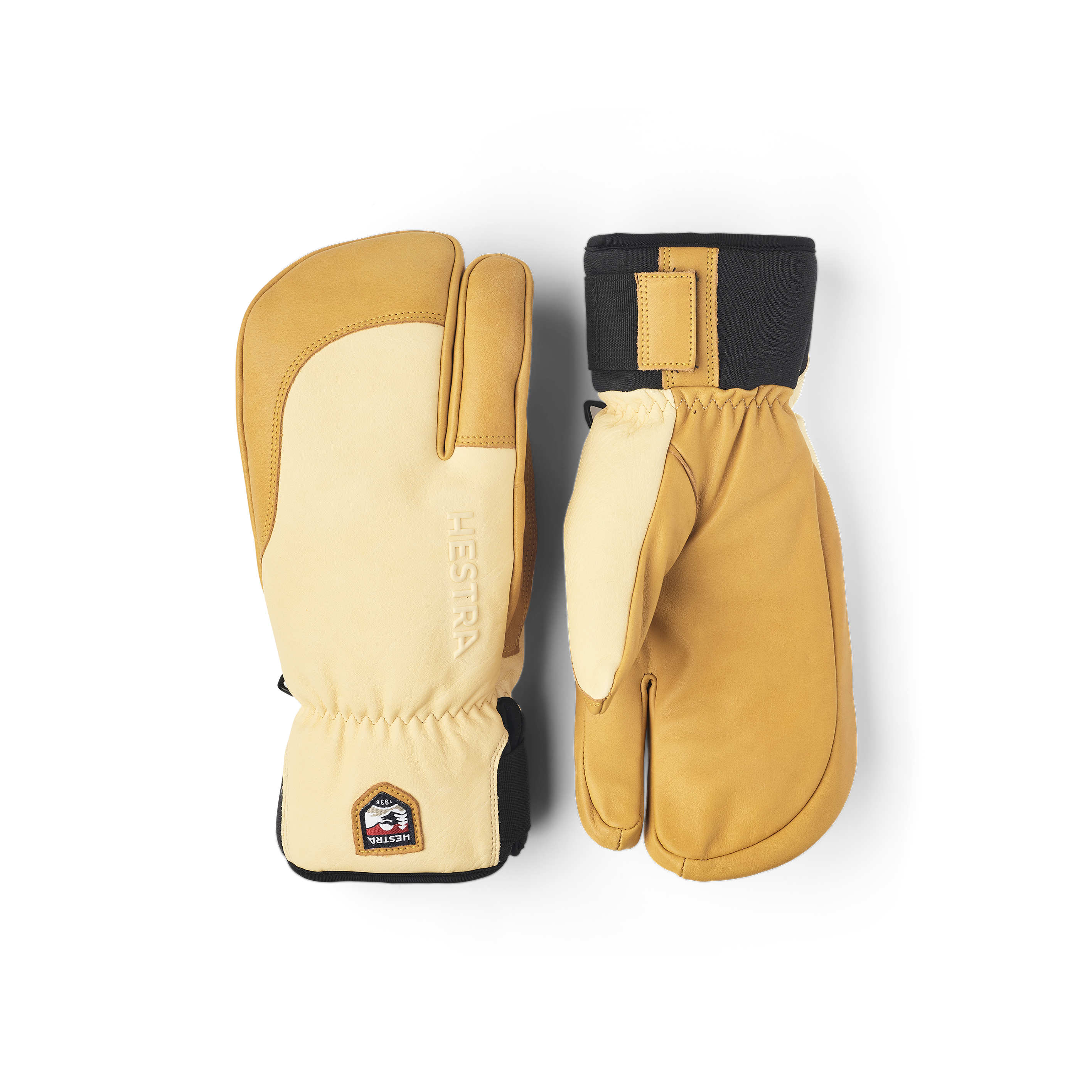 Topo 3-finger - Natural Brown & Tan | Hestra Gloves