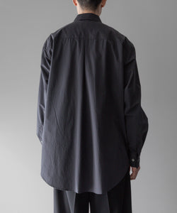 stein / シュタイン】WINDPROOF NYLON STANDARD SHIRT - DARK GREY