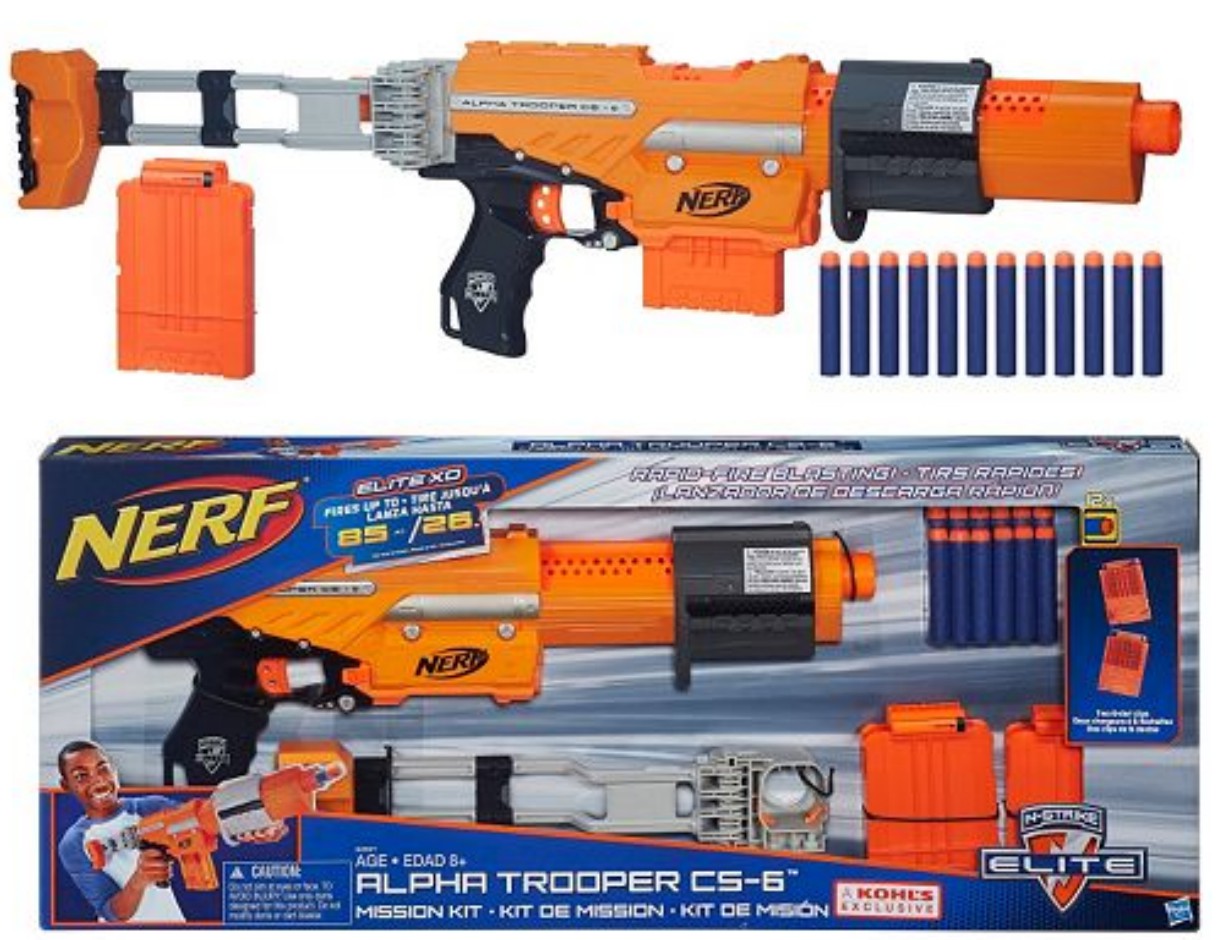 Kohl's: Nerf N-Strike Elite Alpha Trooper CS-6 Mission Kit $11.89