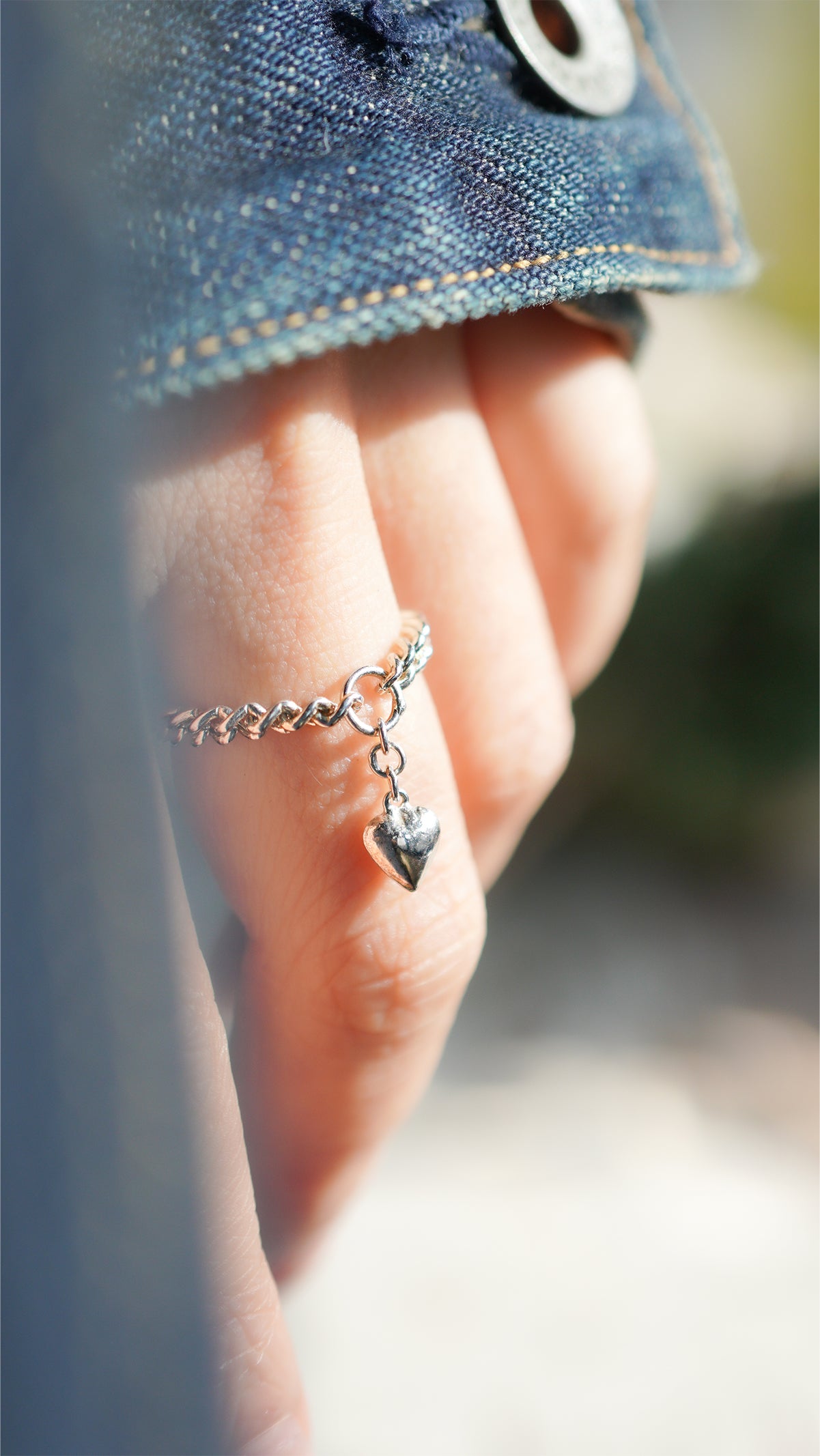 オンライン限定〕シルバーハートチェーンリング wr-5-25通販