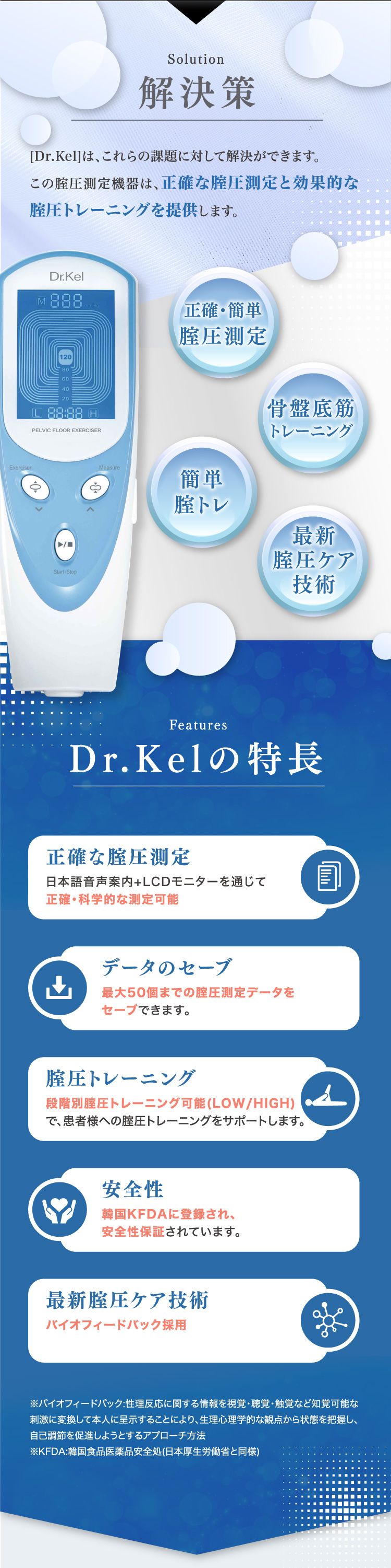 腟圧計はDr.Kel。腟圧測定で腟のゆるみを見える化しましょう。