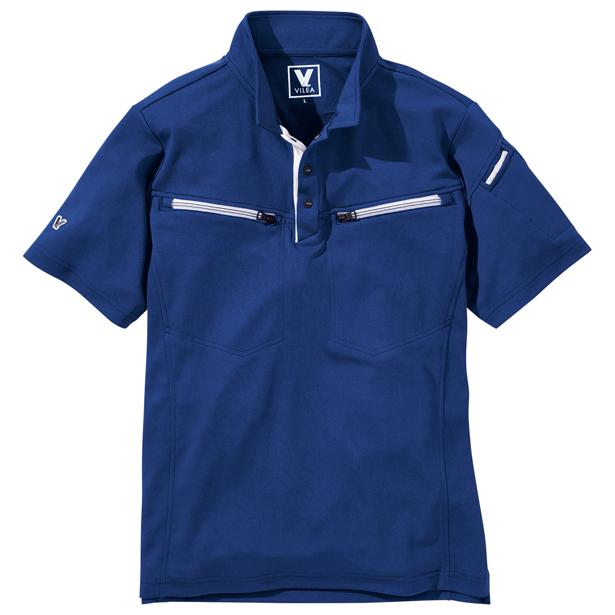 605ミニ衿半袖ポロシャツ - HOOH VILEA 作業着と電動ファン付き快適