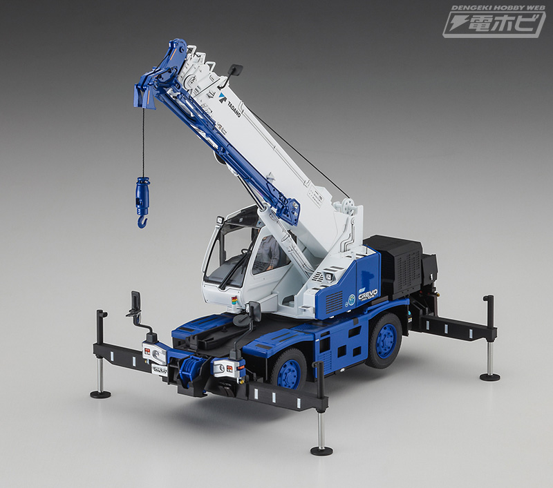 ハセガワが展開するタダノ製ラフテレーンクレーン車の1/35スケール