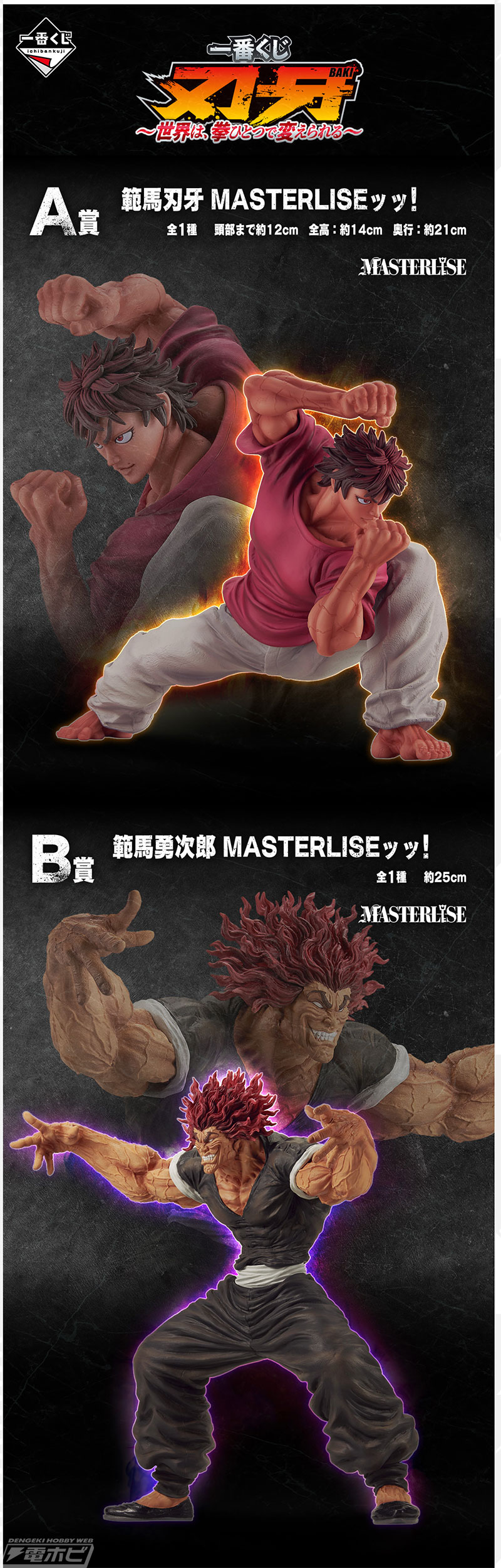 一番くじ 刃牙」の全ラインナップ公開！トリケラトプス拳を放つ範馬刃