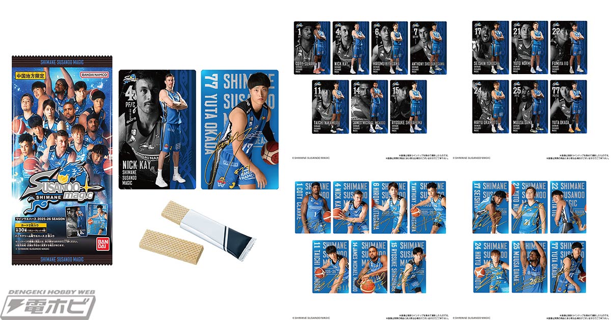 プロバスケットボールチーム「島根スサノオマジック」のカード付き
