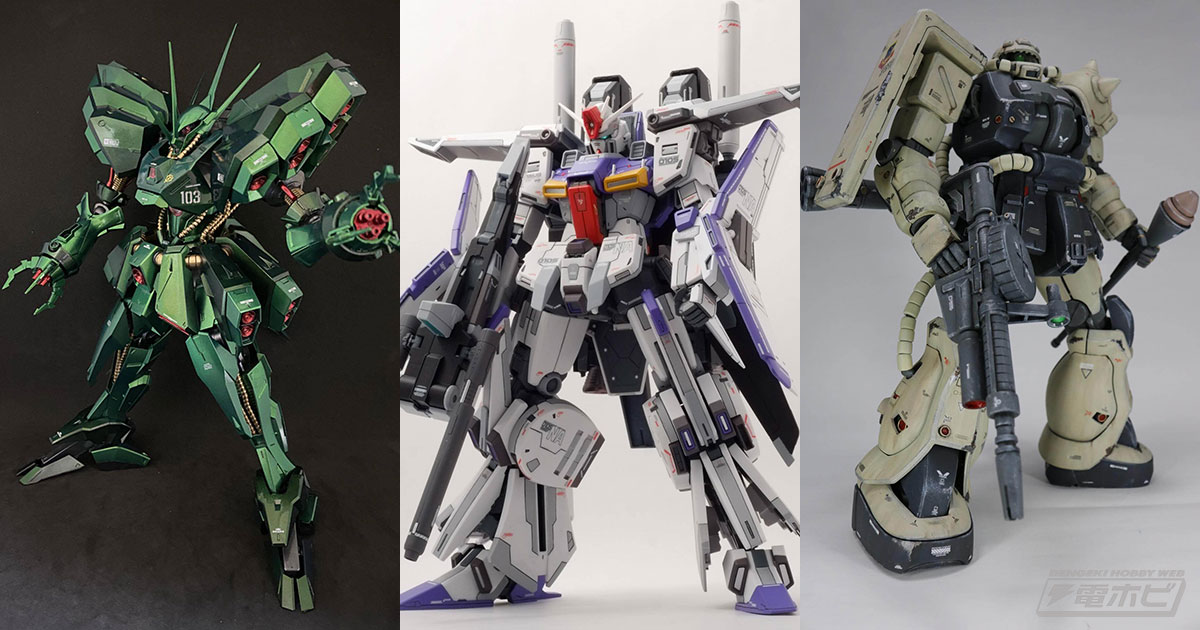 紫にこだわった強化型ZZガンダムに、重厚感あふれる黒立ち上げ塗装の