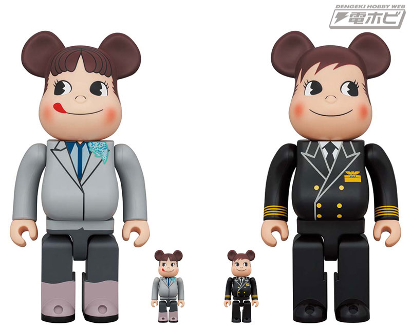 不二家 × BE＠RBRICK for ANA！機長ポコちゃんとCAペコちゃんのペア