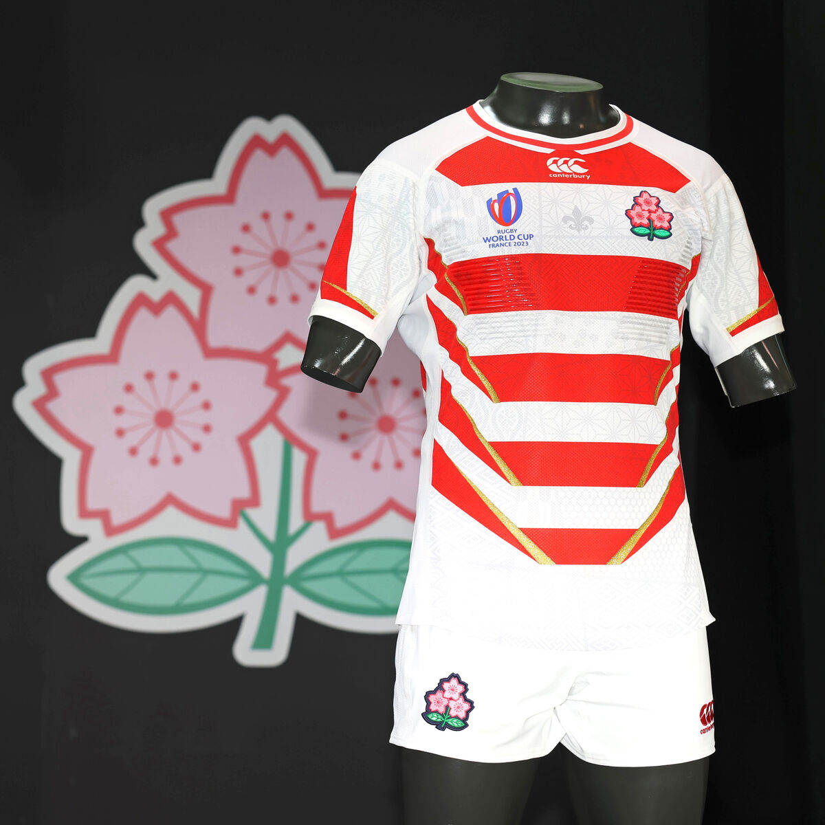 ラグビー日本代表 レプリカジャージ カンタベリー製 桜エンブレム入り