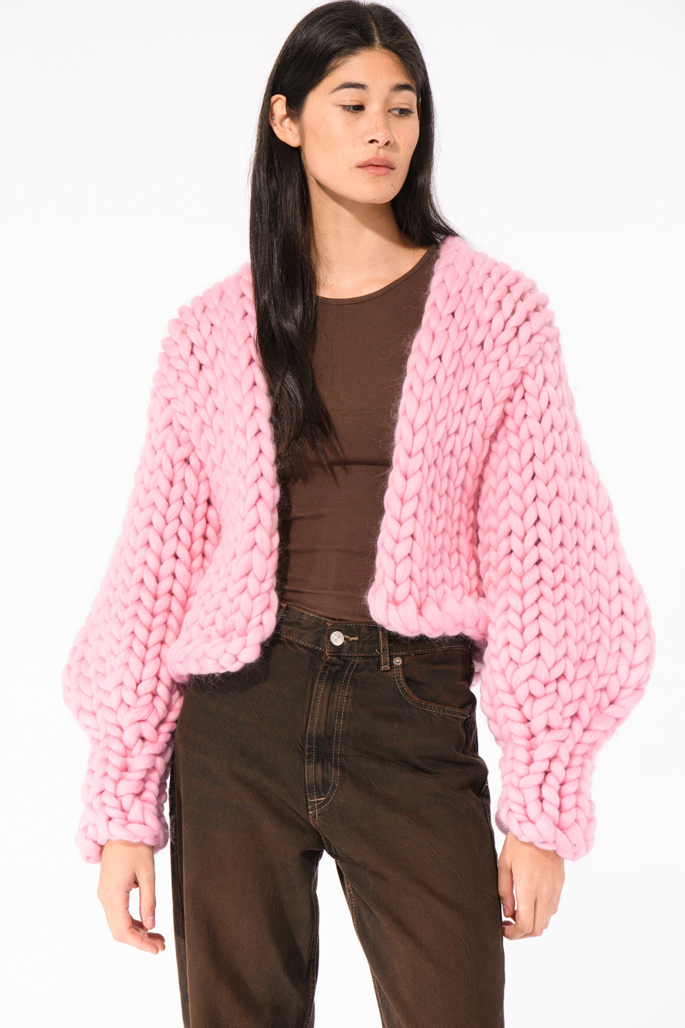 Pink Colossal Knit Cardigan | Hope Macaulay