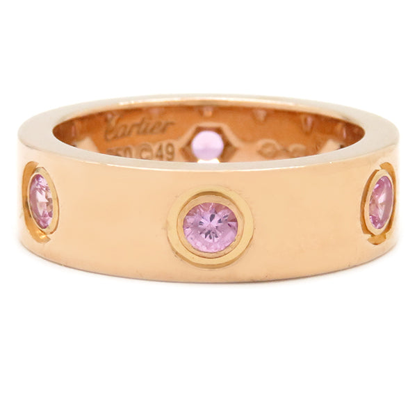 カルティエ Cartier ラブリング フル ピンクサファイア ピンクゴールド