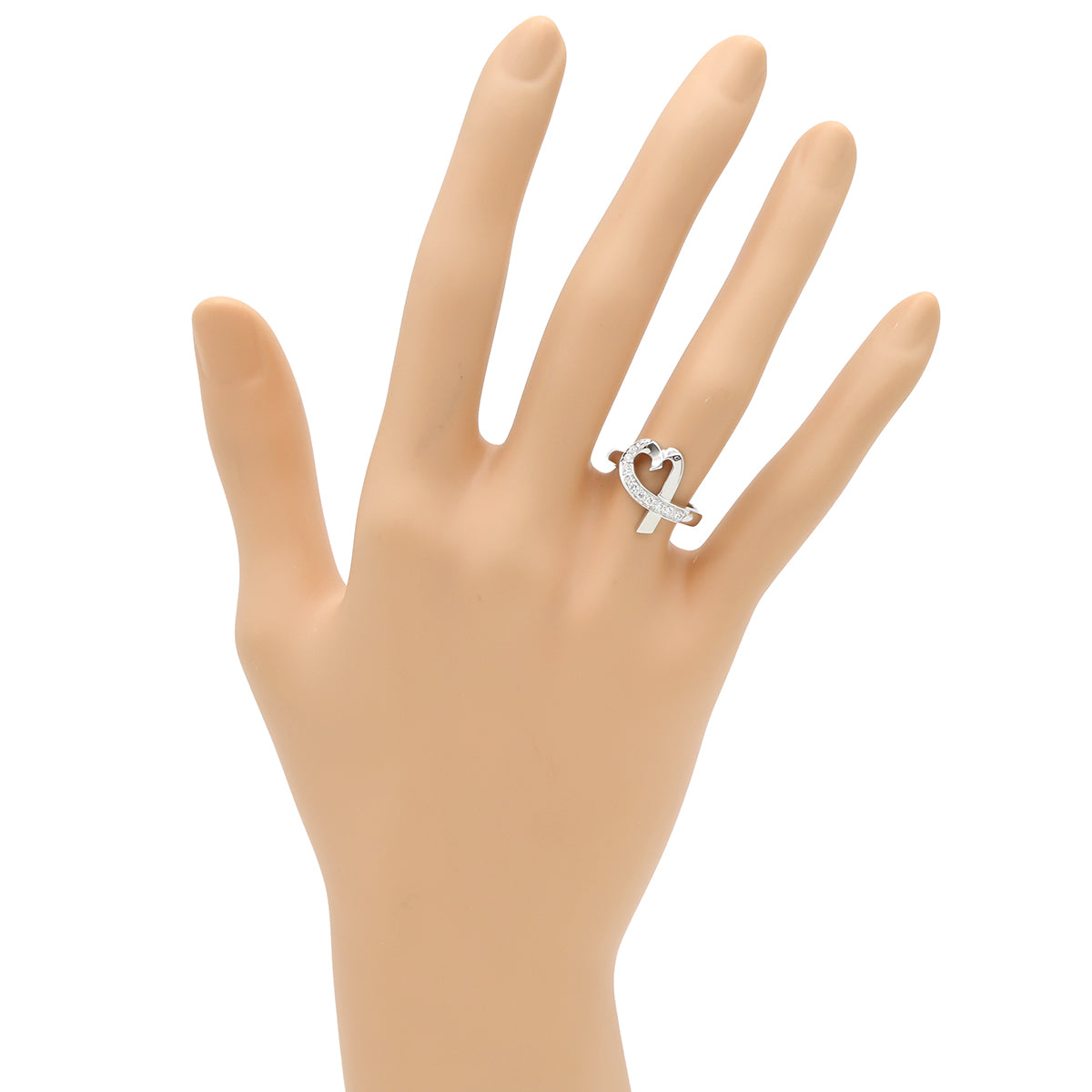 ティファニー Tiffany & Co ラビング ハート ホワイトゴールド K18WG