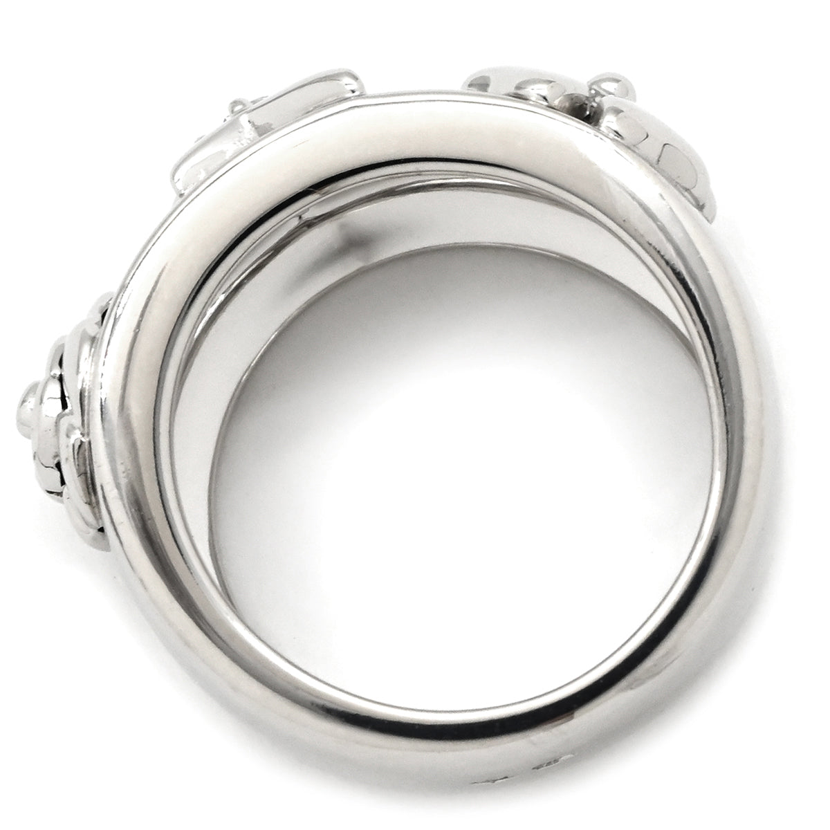 シャネル CHANEL スリーシンボル ホワイトゴールド リング 指輪 18K