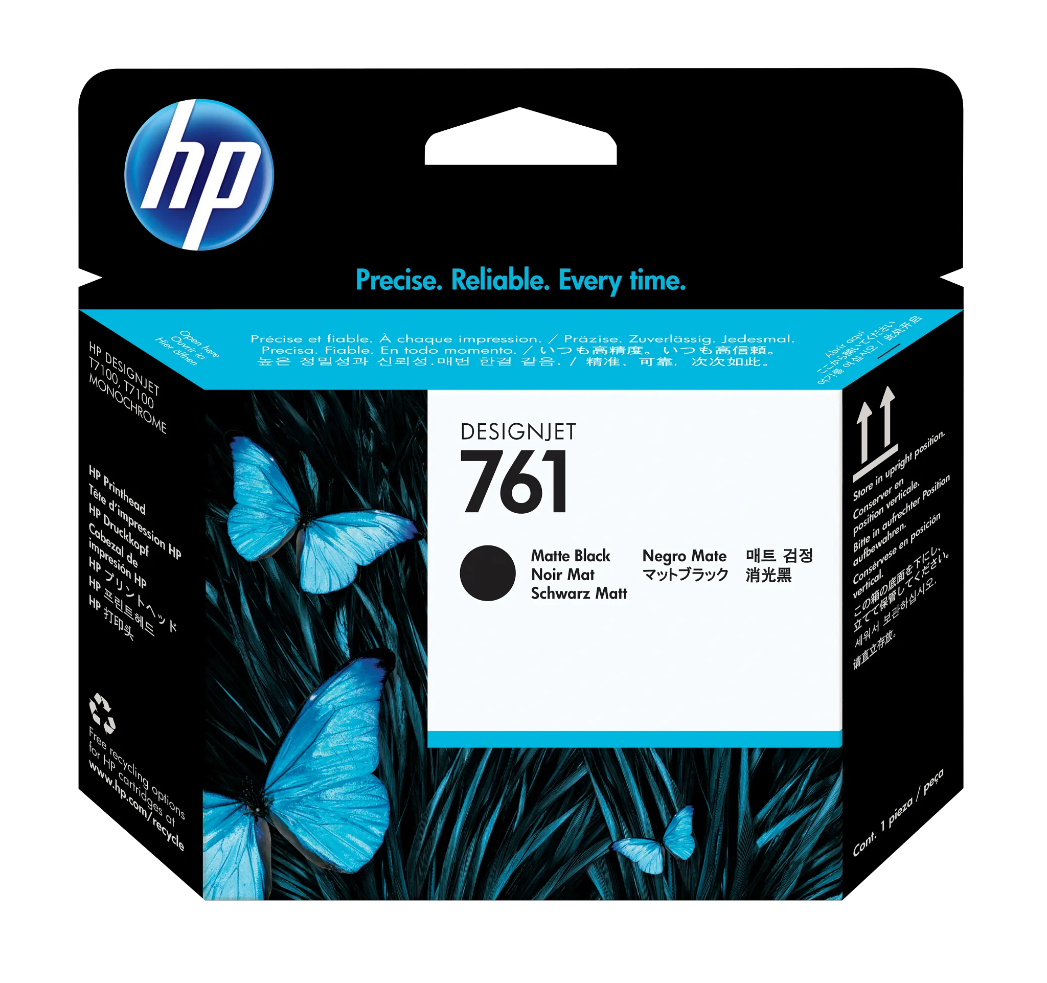 HP® 761 Matte Black/Matte Black DesignJet Printhead (CH648A)