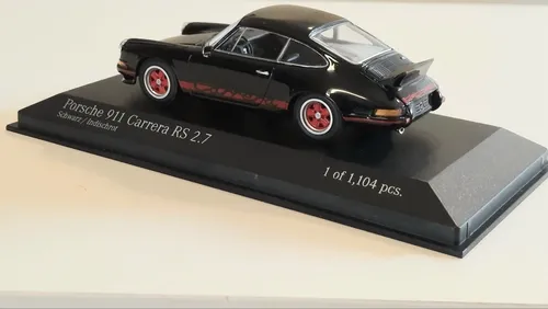Miniatura Porsche 911 Carrera Rs 2.7 1:43 Minichamps Preto