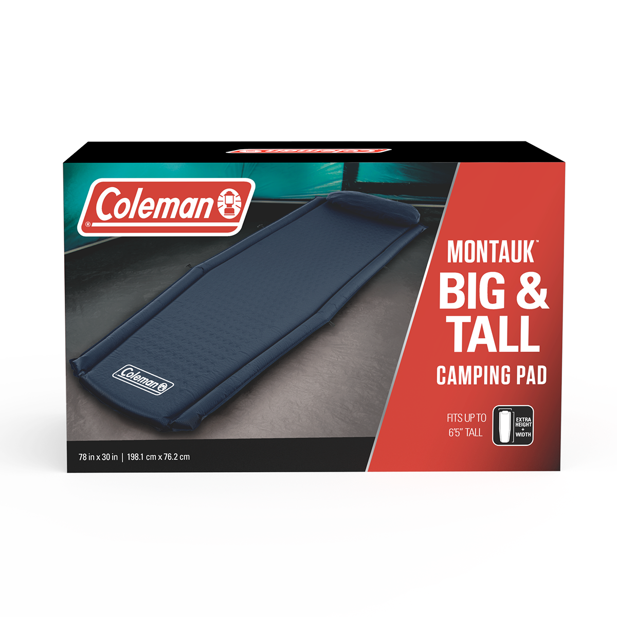 Coleman Montauk™ Big and Tall Self-Inflating Sleeping Pad, Blue