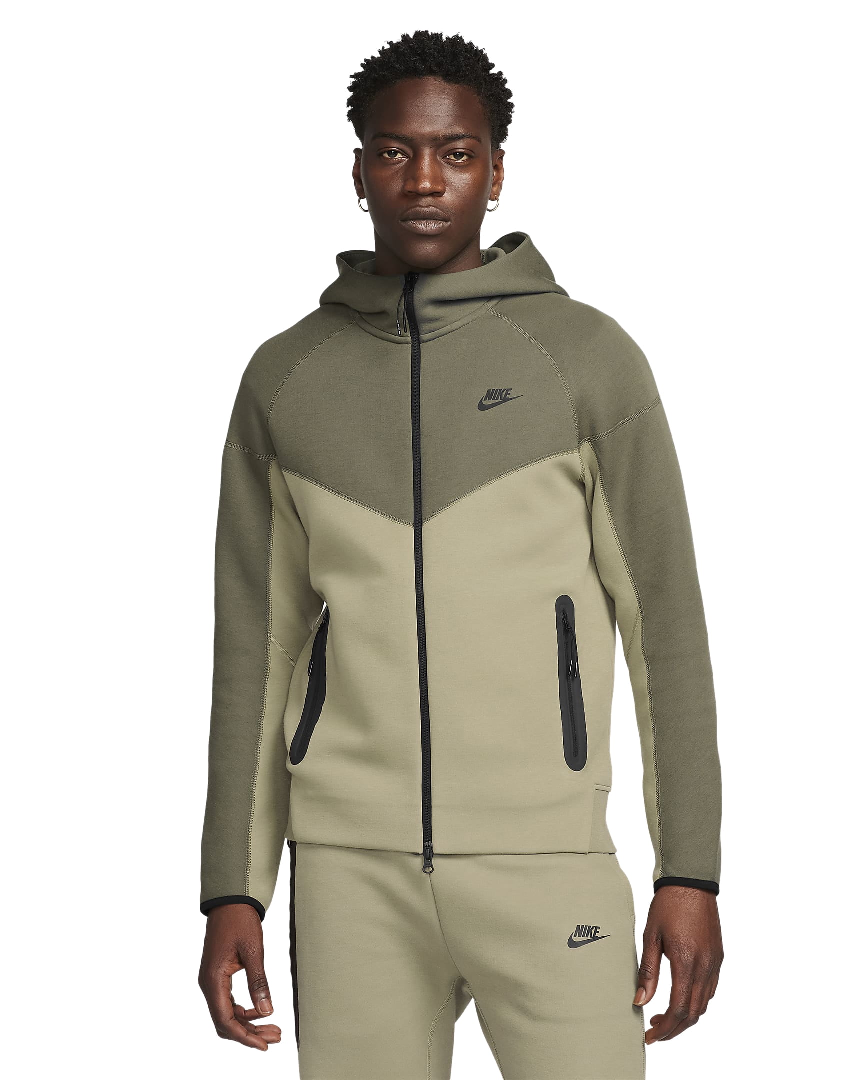 Men's Nike Sportswear Tech Fleece Olive/Mdm Olive Windrunner FZ
