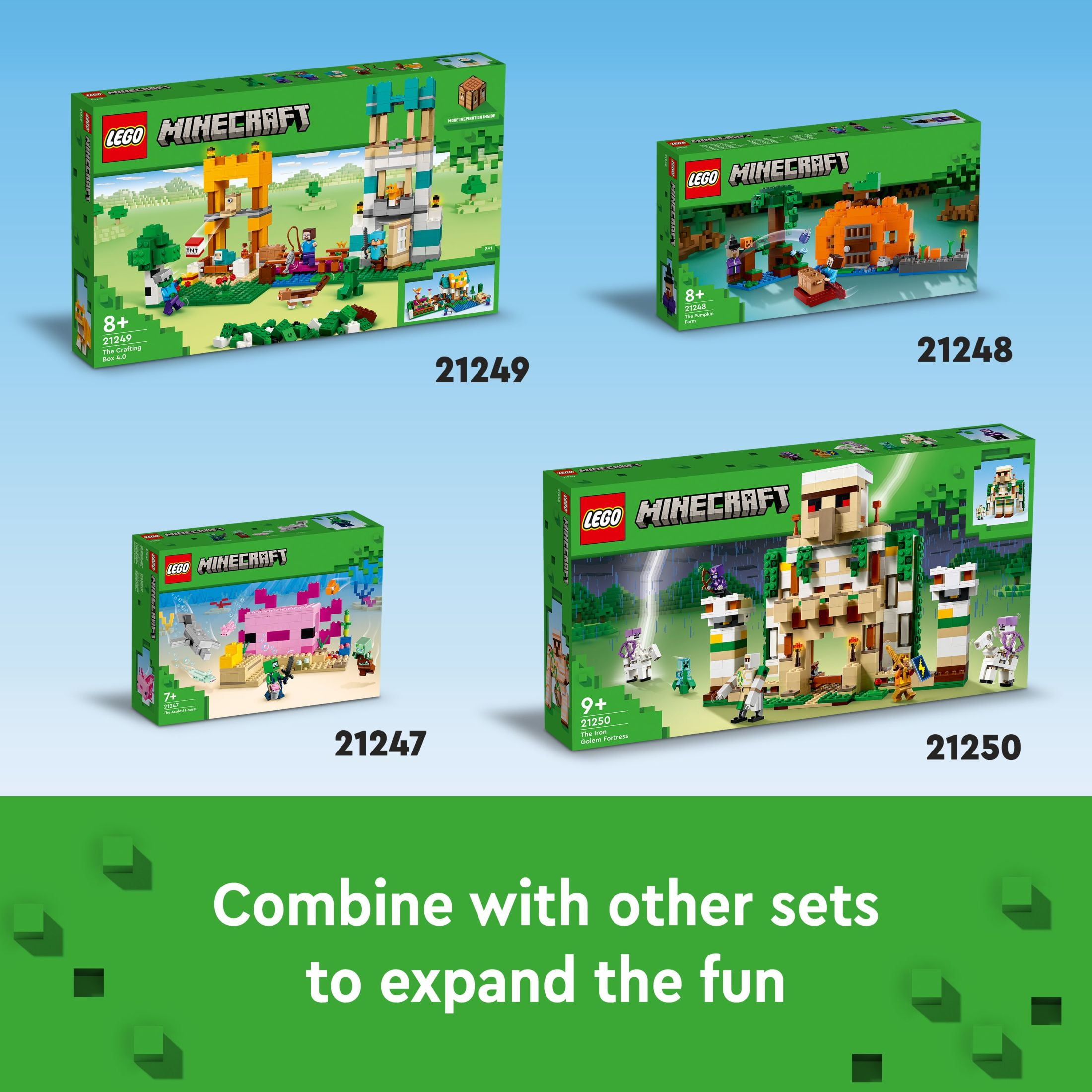 LEGO Minecraft The Crafting Box 4.0 Building Toy, Includes Classic